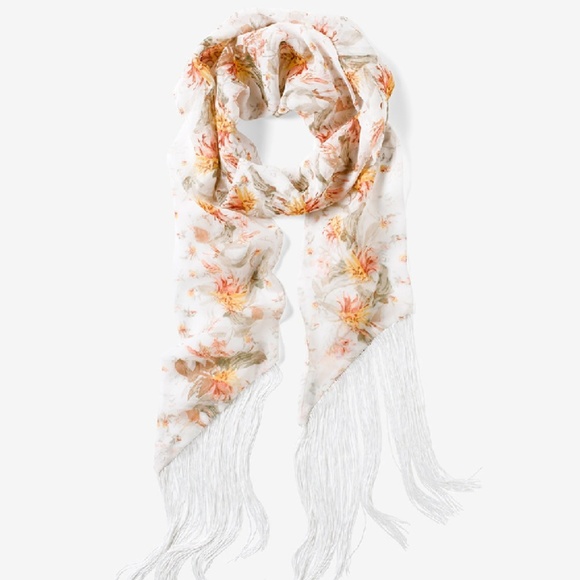 White House Black Market Accessories - White house black market floral skinny scarf